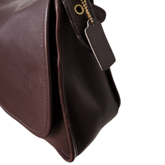 VINTAGE COACH D2J-9951 BROWN LEATHER NYC SADDLE BAG - Picture 6 of 12